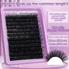 Anforlin 100D density lashes for natural everyday volume and easy layering.