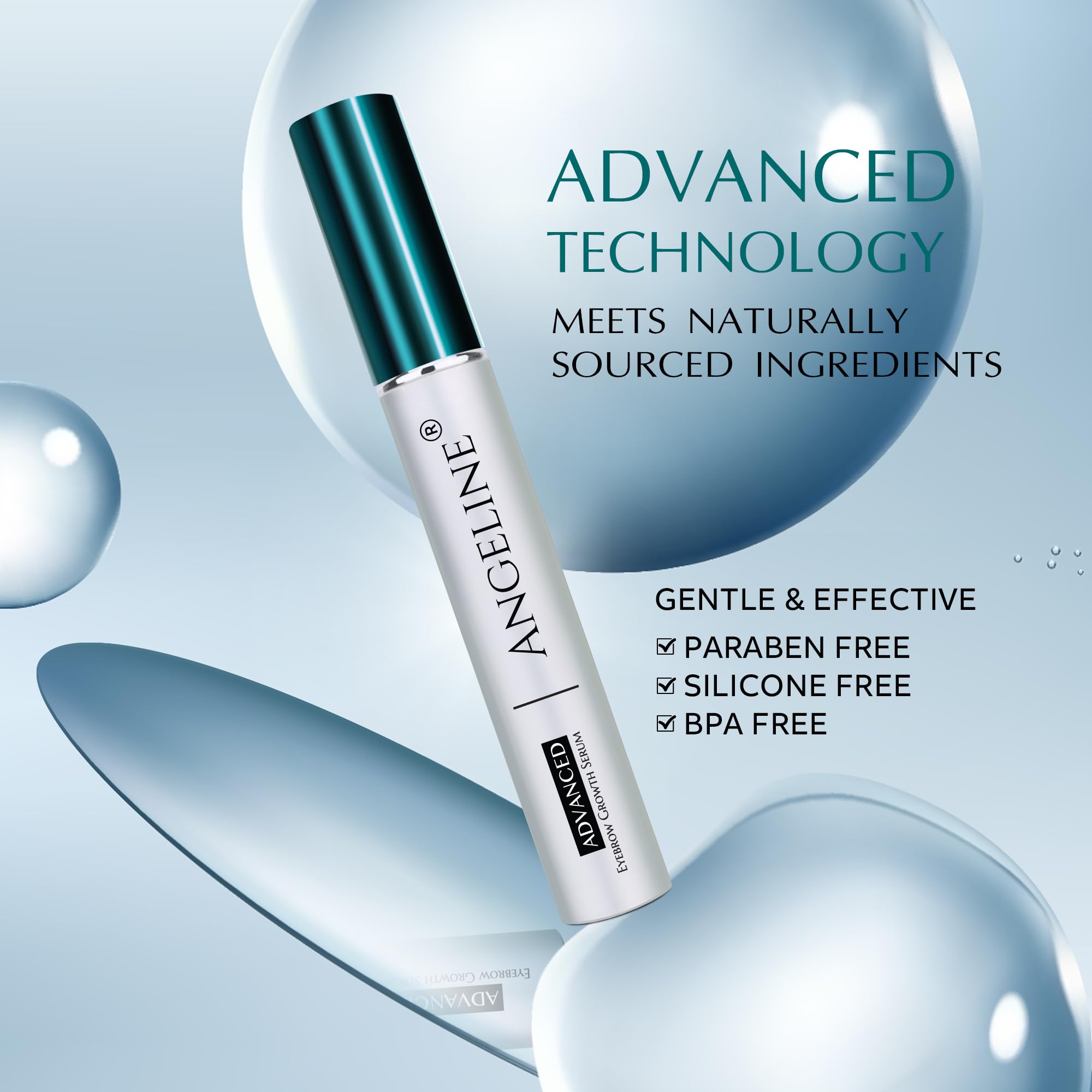 Angeline Premium Eyebrow Serum three-month supply image reinforces long-term routine benefits.