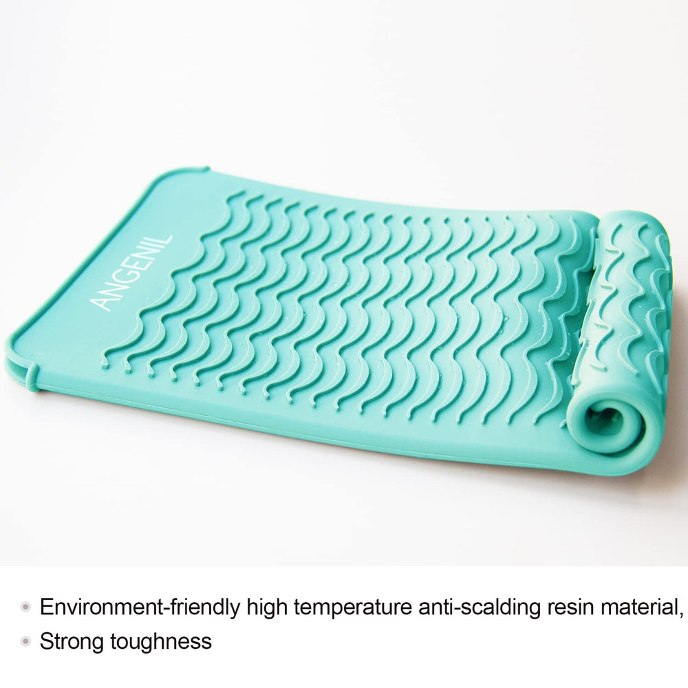 Angenil silicone mat is simple to wipe clean after styling.