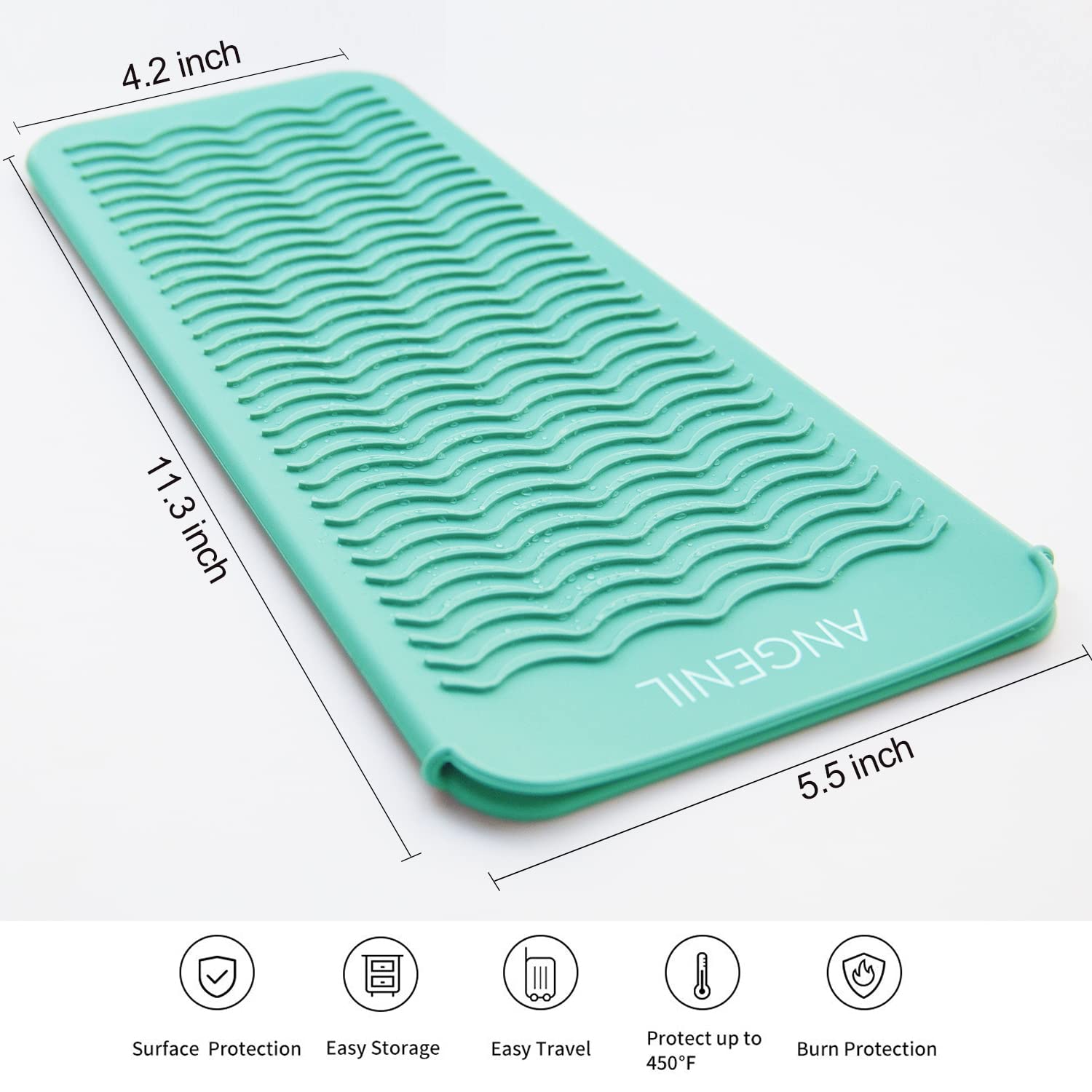 Angenil silicone mat with skid-proof wave texture keeps tools from slipping.