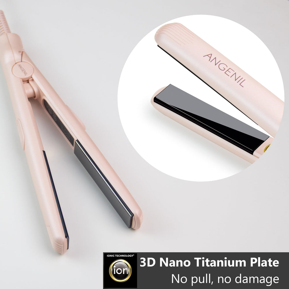 Angenil ultra mini flat iron-lightweight-portable design travels easily.