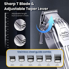 AngFan 440C blades with self-sharpening edge for durable, smooth cuts.