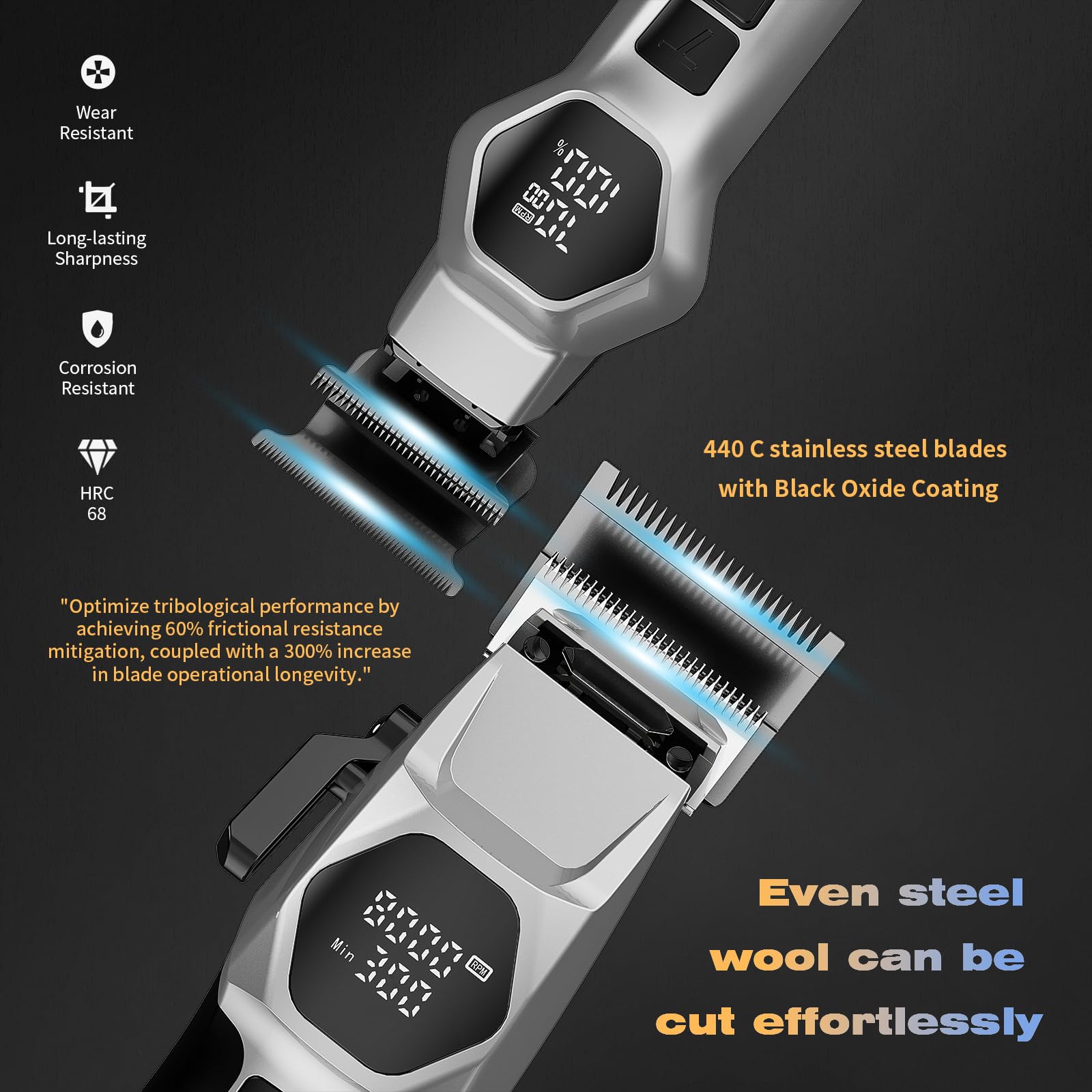 AngFan 5-speed brushless motor delivers smooth power across hair types.
