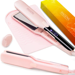 ANGENIL Pro Titanium Flat Iron with 1.75-inch plates for smooth, frizz-free styling.