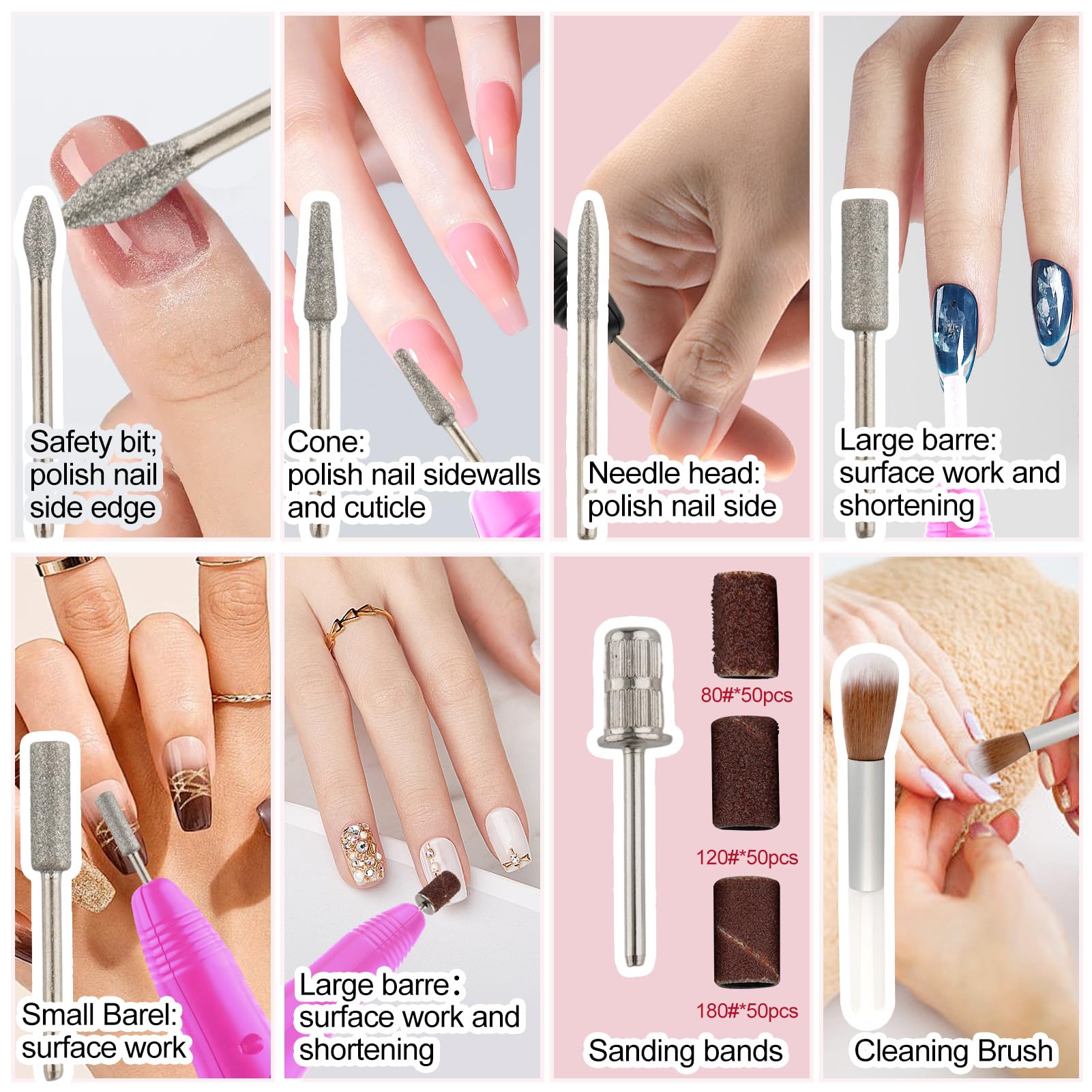 Anglechat nail brush cleaning tool included for maintenance