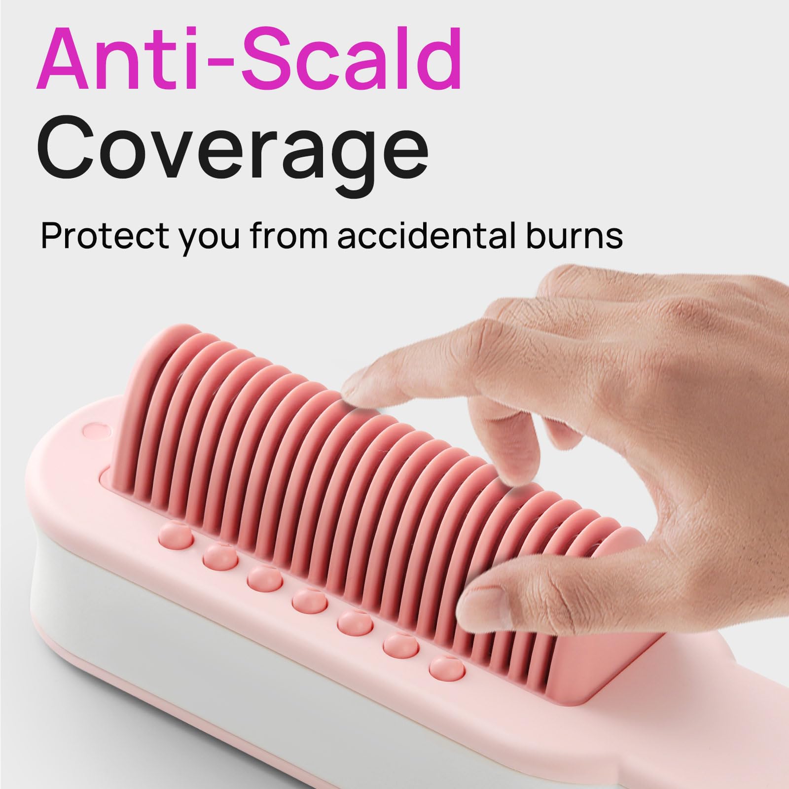 ANIEKIN 3-in-1 steam straightener brush kit-included with accessories ready for at-home styling.
