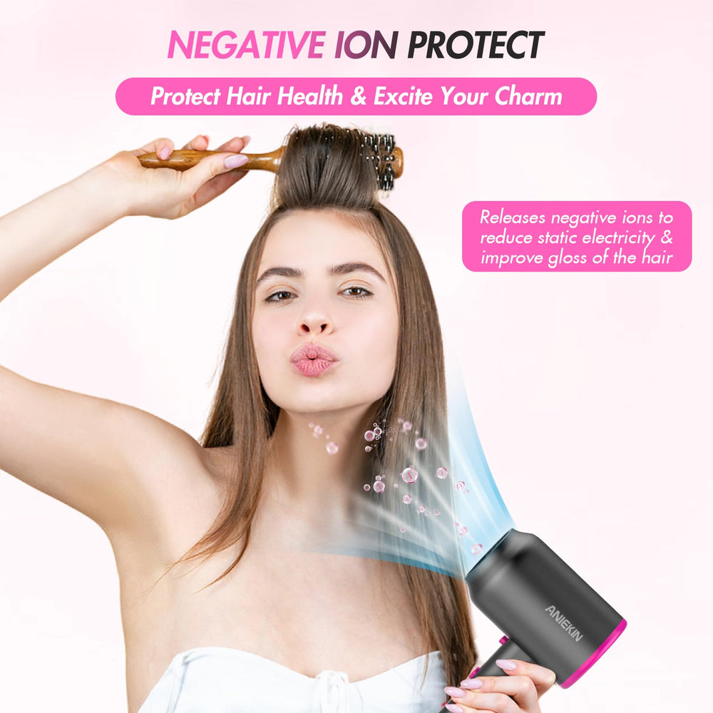 ANIEKIN hair dryer ergonomic handle for comfortable long sessions