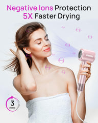ANIEKIN hair dryer quiet design reduces noise for a calmer morning routine.