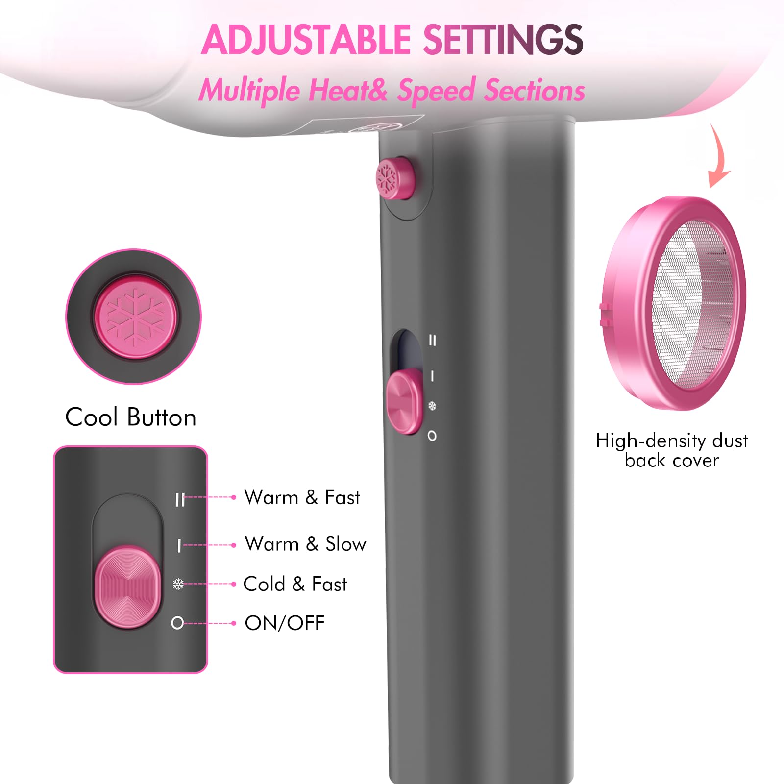 ANIEKIN hair dryer safety features including auto power-off