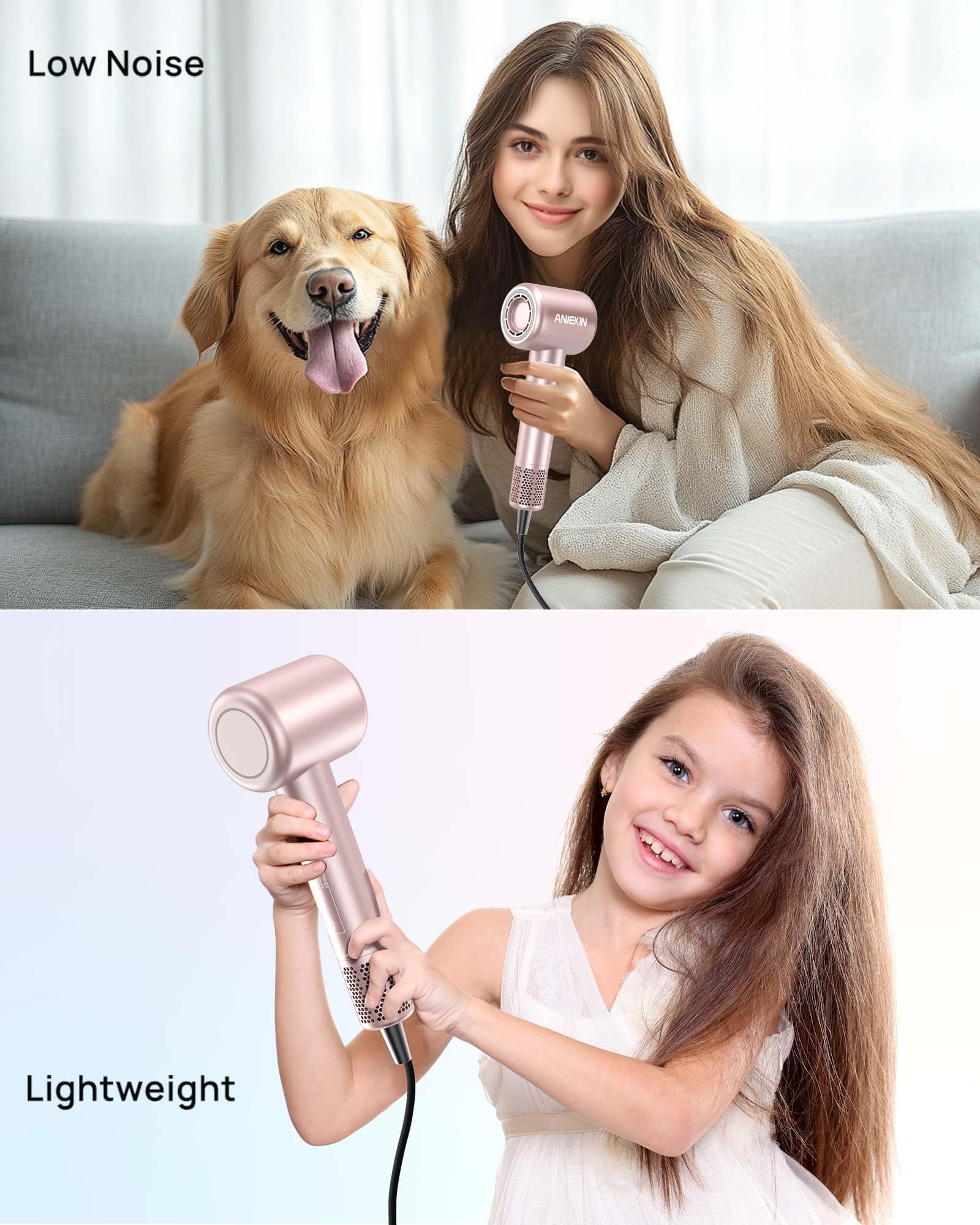 ANIEKIN hair dryer premium packaging adds a gift-ready aesthetic