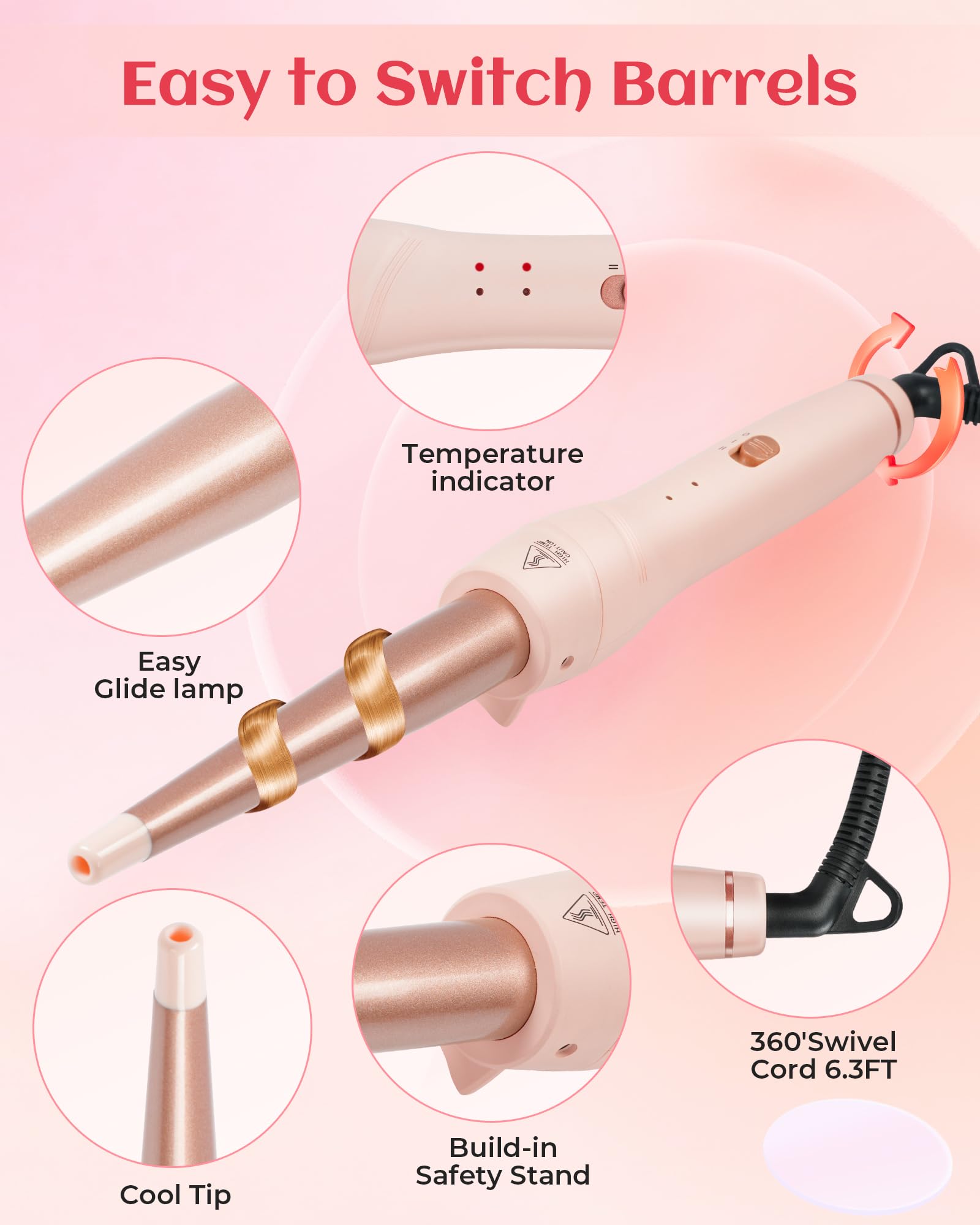 ANIEKIN heat-resistant gloves included protect hands during heat styling.