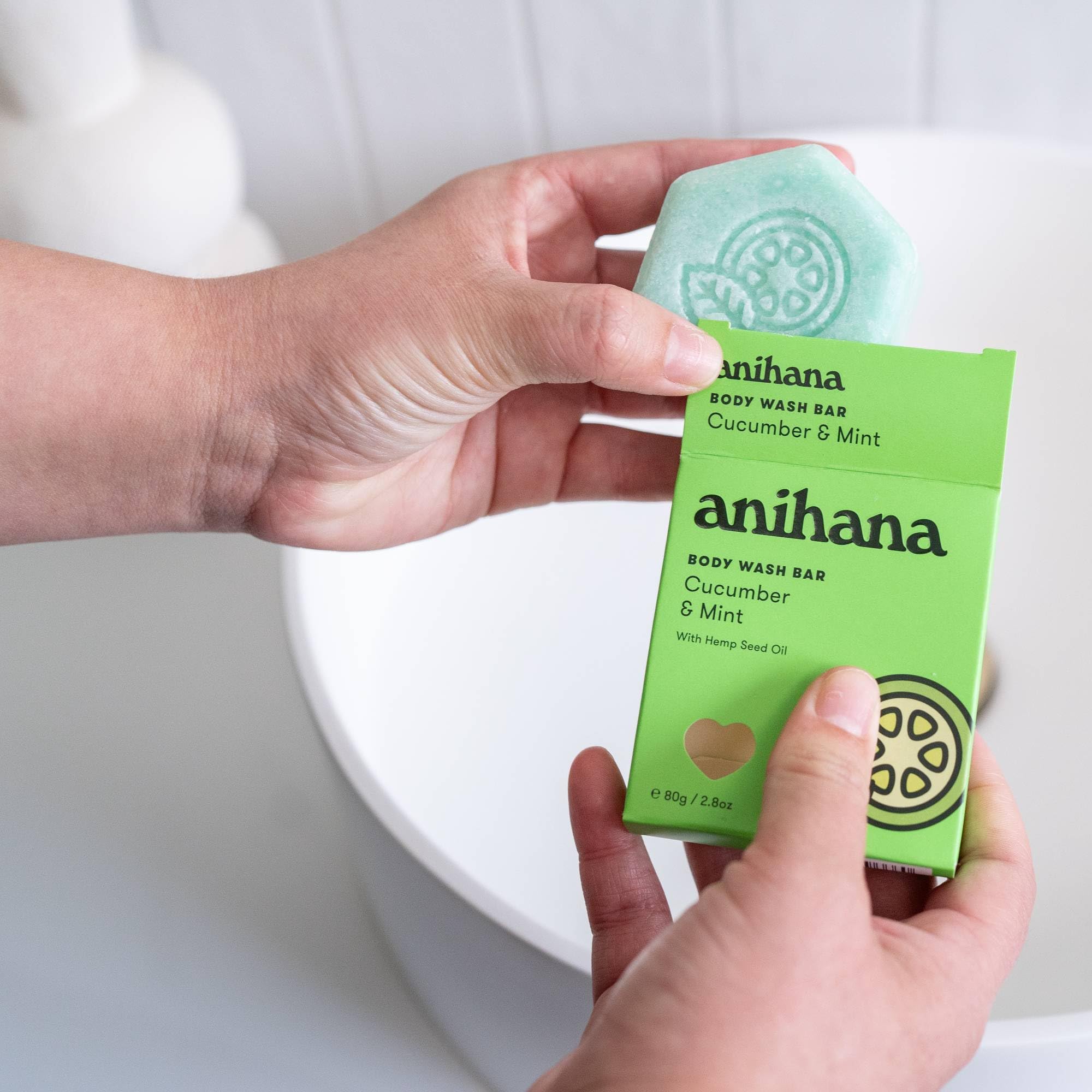 ANIHANA body wash bar compostable packaging image signals eco friendly care