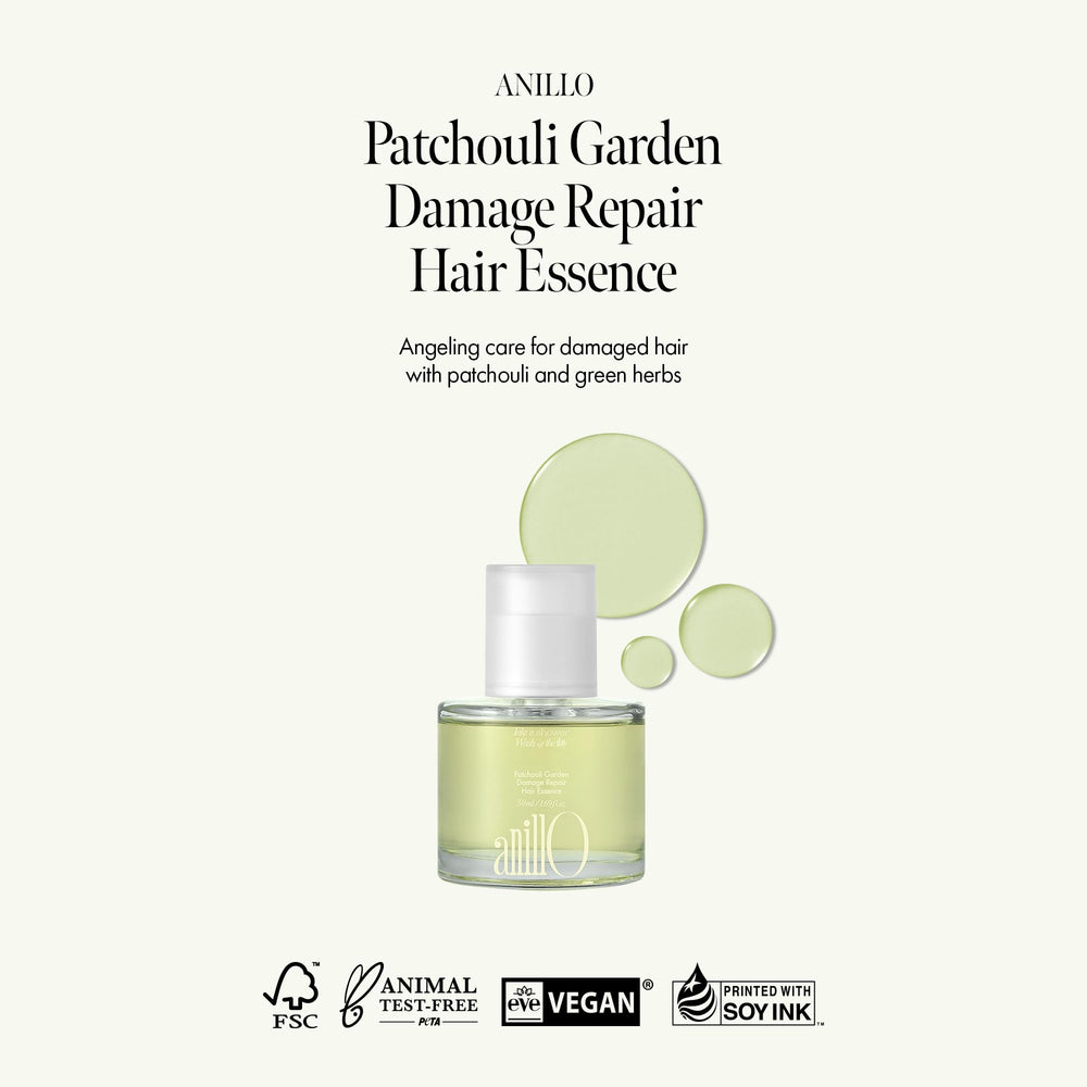 ANILLO Patchouli Garden Leave-In Application—easy control for detangling and smooth results.