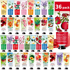 ANKOOY 36-pack lotion fragrances display for gifting and daily hydration