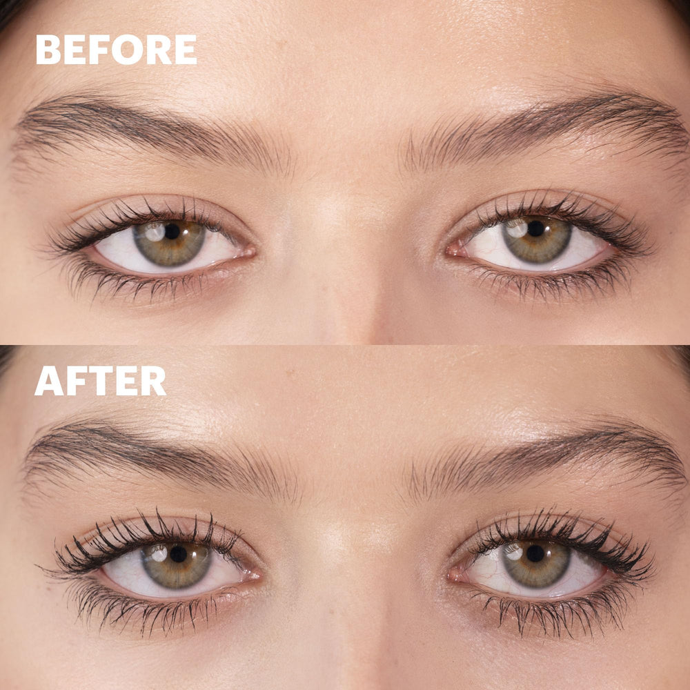 Annabelle Skinny Mascara lashes length-definition close-up shows extended, separated lashes.