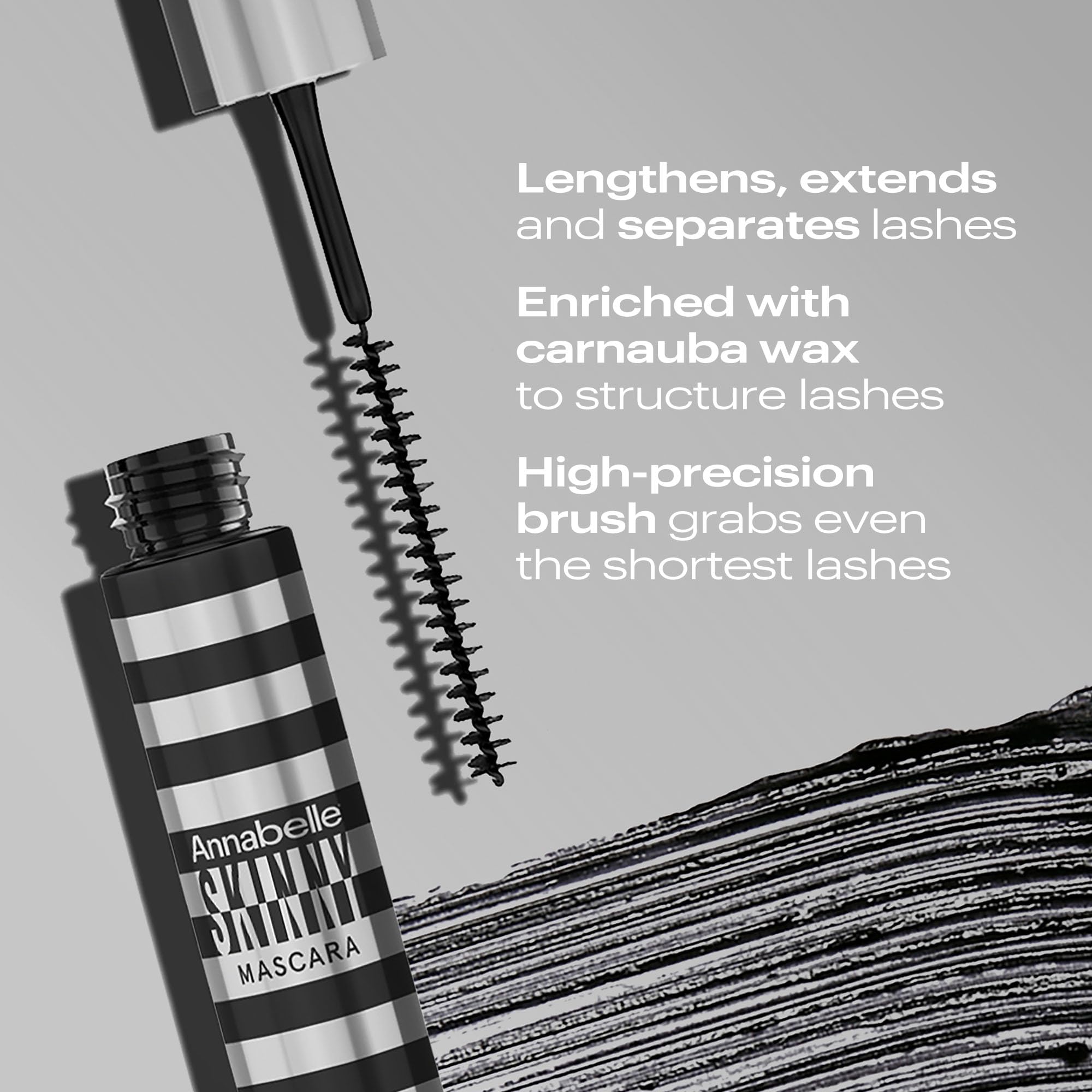 Annabelle Skinny Mascara packaging recyclable box emphasizes eco-friendly packaging.