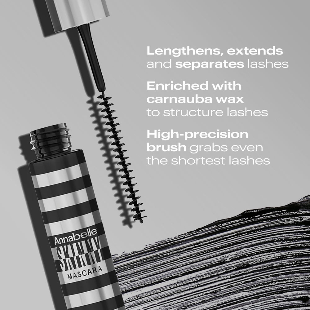 Annabelle Skinny Mascara packaging recyclable box emphasizes eco-friendly packaging.