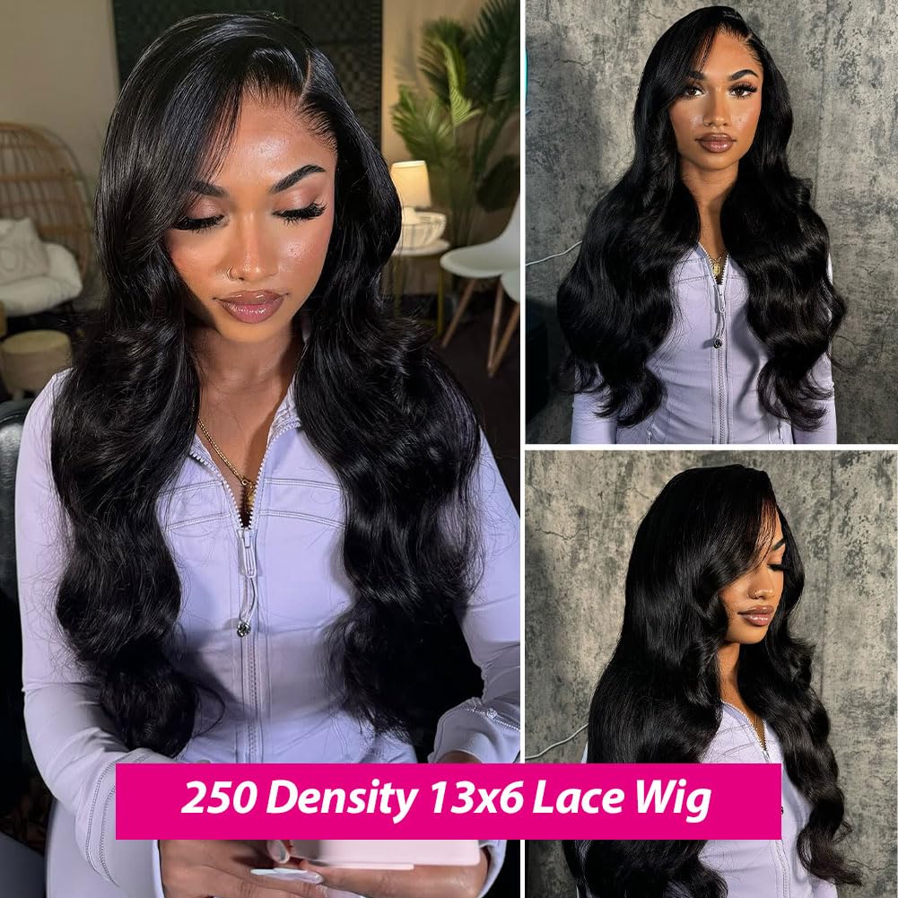 Annelbel body-wave 30-inch wig with HD lace for natural texture.