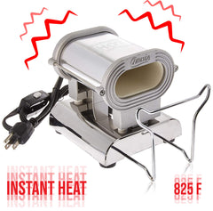 Annie Ceramic Thermal Stove Small extended rack with extended sides improves tool organization.