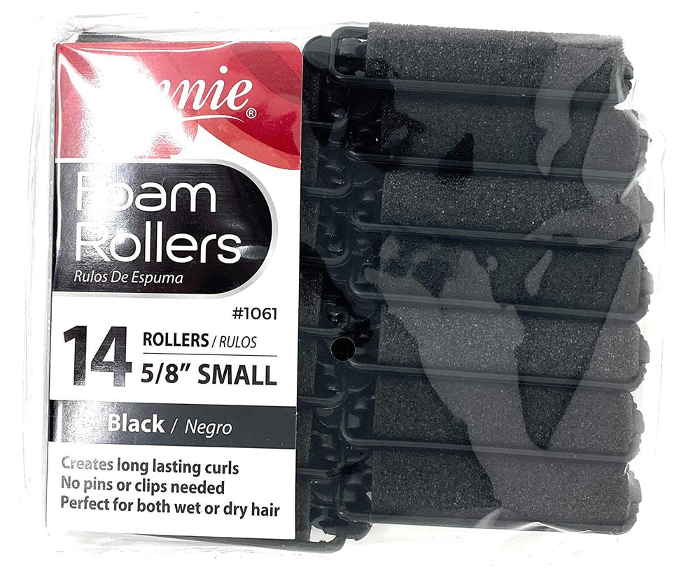 Annie foam material close-up shows soft sponge for gentle styling.