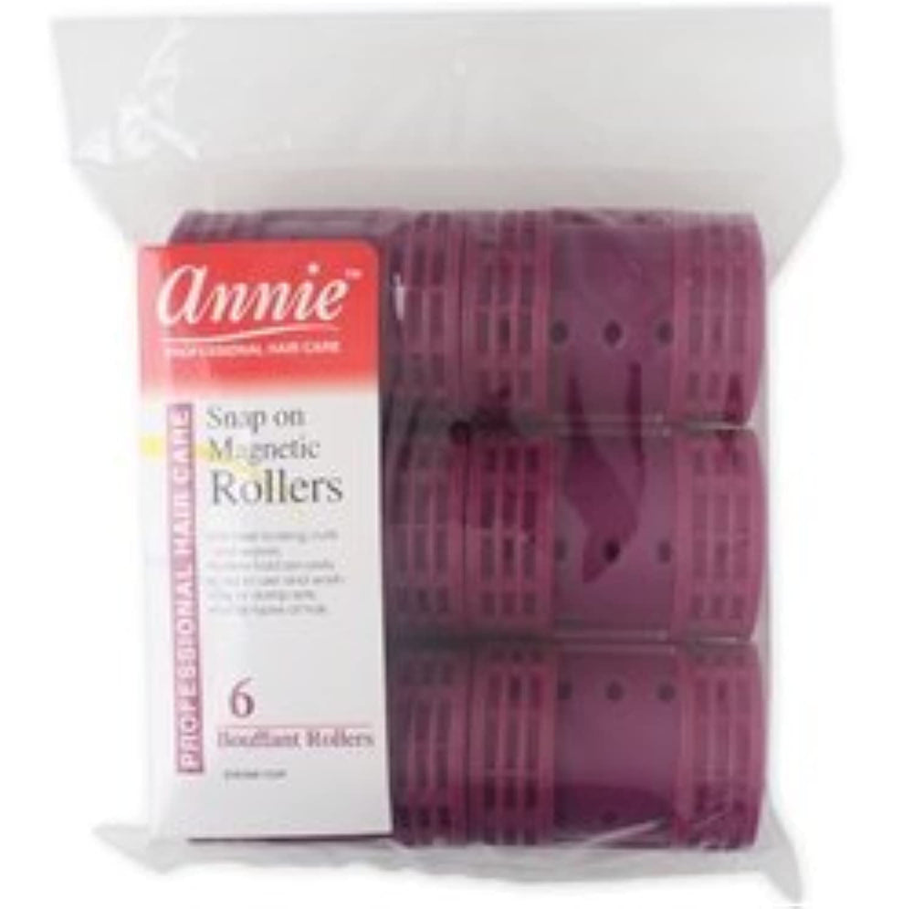 Annie Snap-On Magnetic Rollers secure-fit demonstration highlights long-lasting waves with dry or damp hair.