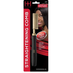 Annie Straightening Comb with medium teeth, front view for smooth detangling and precise styling.
