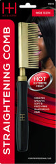 Annie Straightening Comb wide-teeth front view for easy detangling and styling