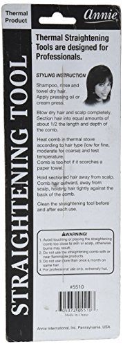 Annie Straightening Comb in use for quick smoothing and detangling