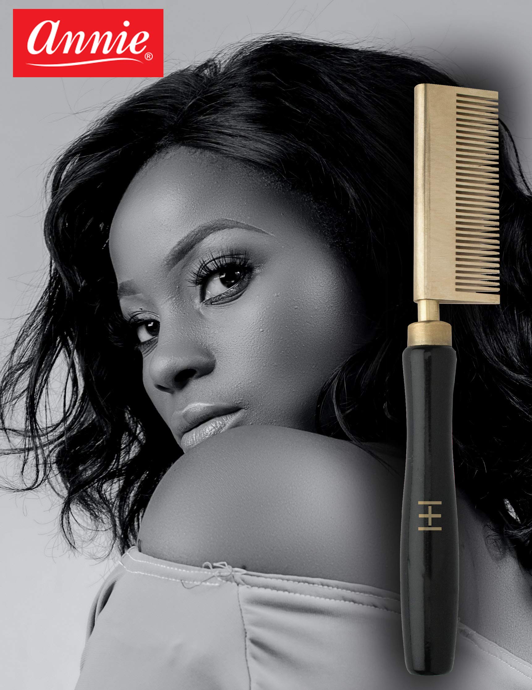 Annie Straightening Comb packaging is compact and travel-ready