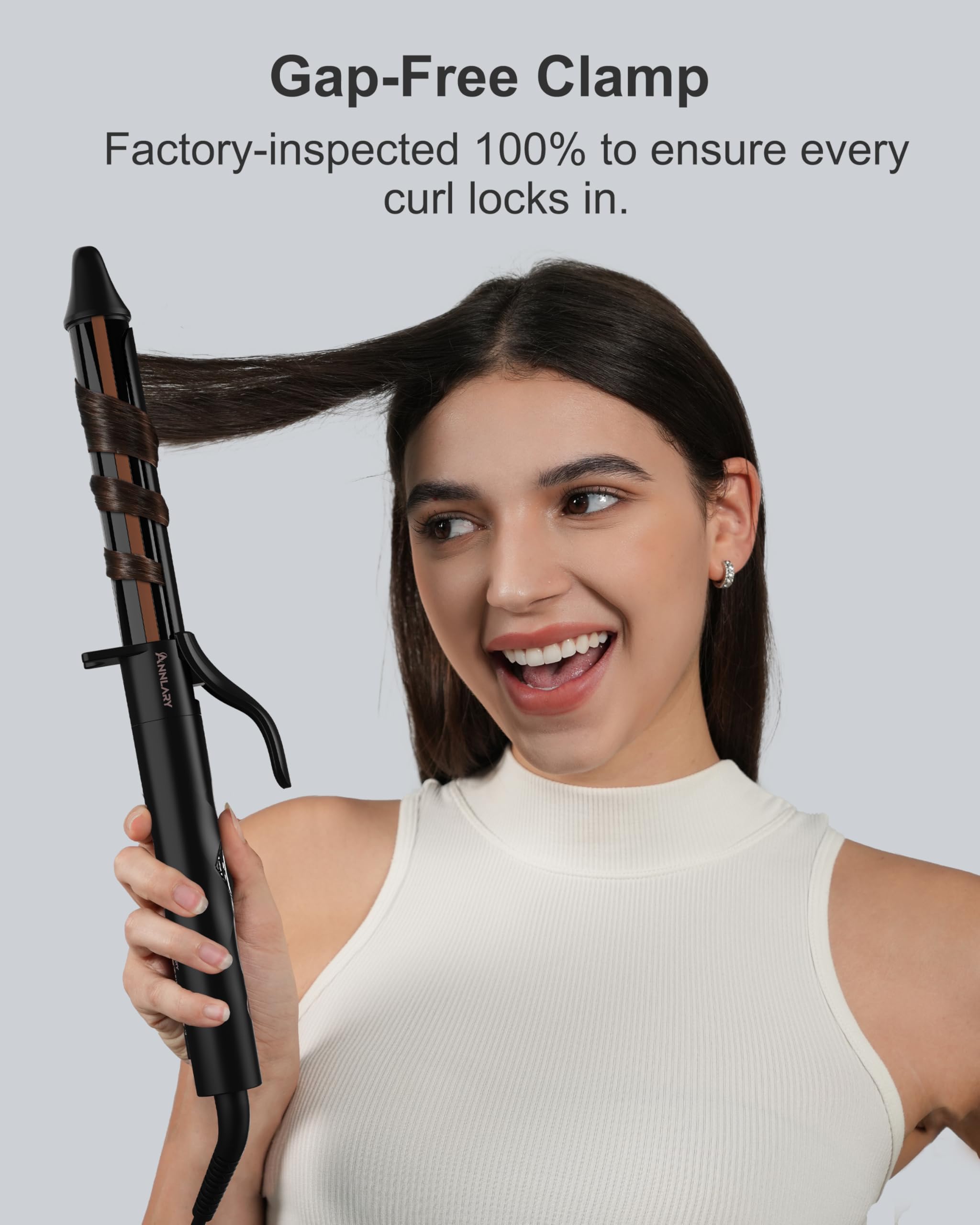 ANNLARY curling iron dual voltage for worldwide travel compatibility