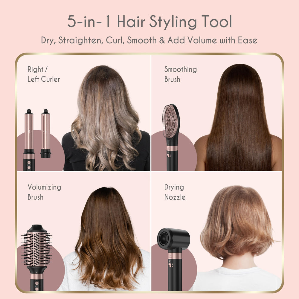 ANNLARY auto-wrap curl barrels 1.25 inch creating natural, fast curls without twisting.