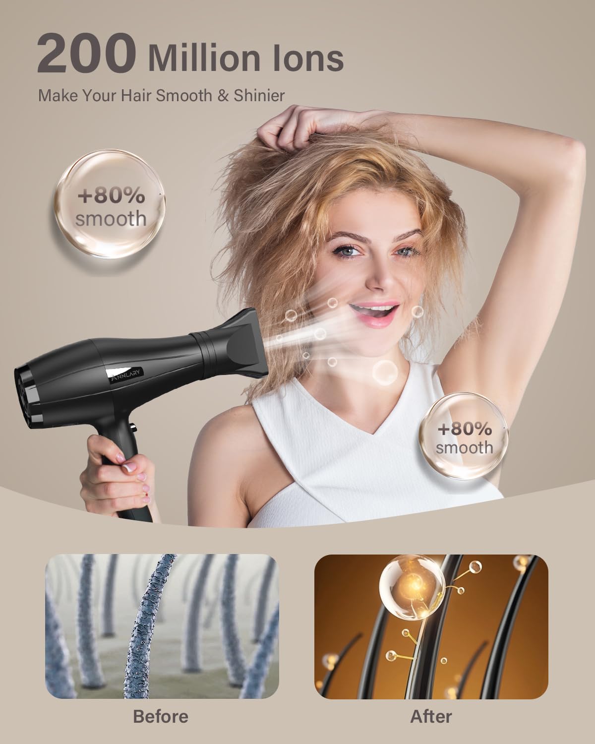 ANNLARY hair dryer accessories improving styling options and customization.