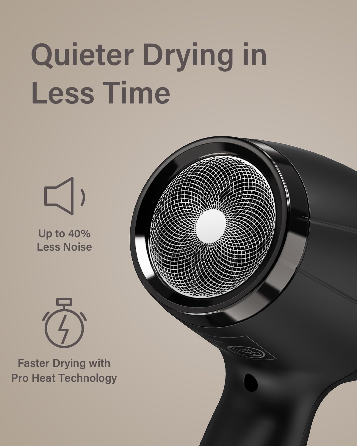 8-foot cord of ANNLARY hair dryer for enhanced mobility and convenience.