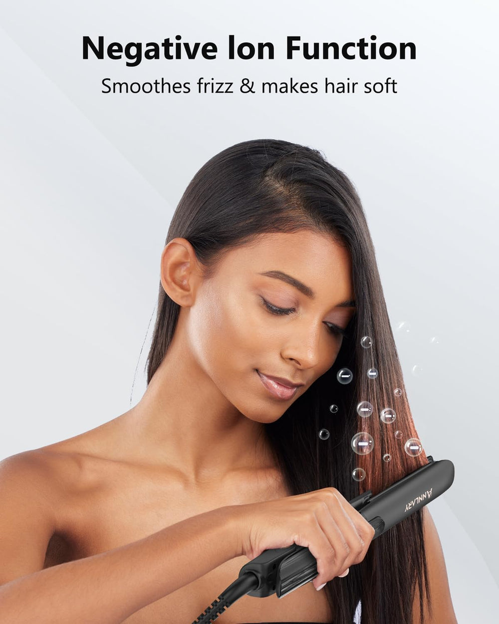ANNLARY 2-in-1 design view for straightening and curling versatility
