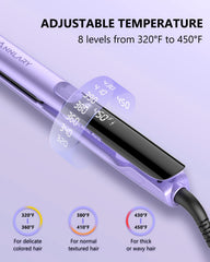ANNLARY 20-second heat-up with LED display enables quick styling.