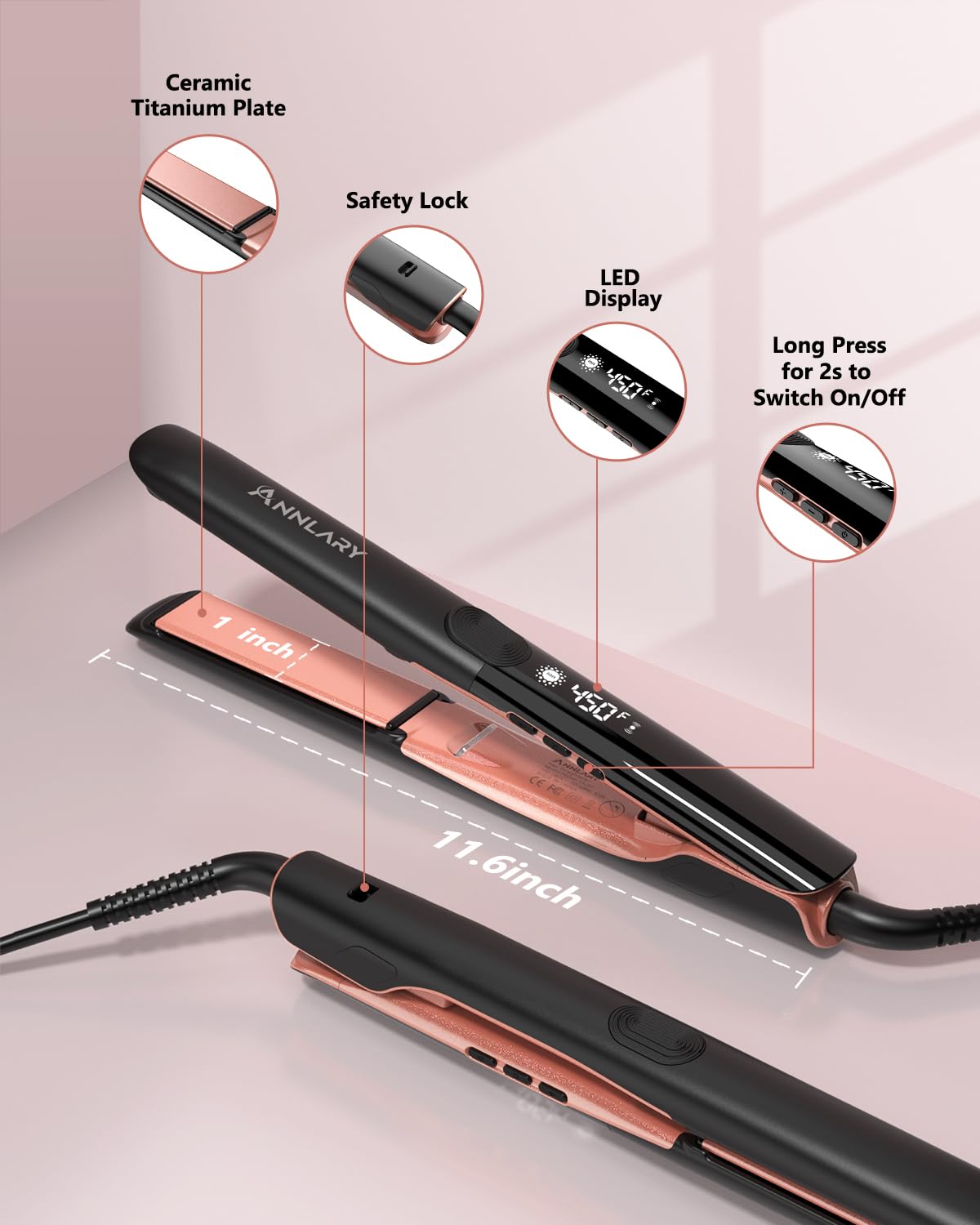 ANNLARY heat-resistant silicone pad protects surfaces during styling
