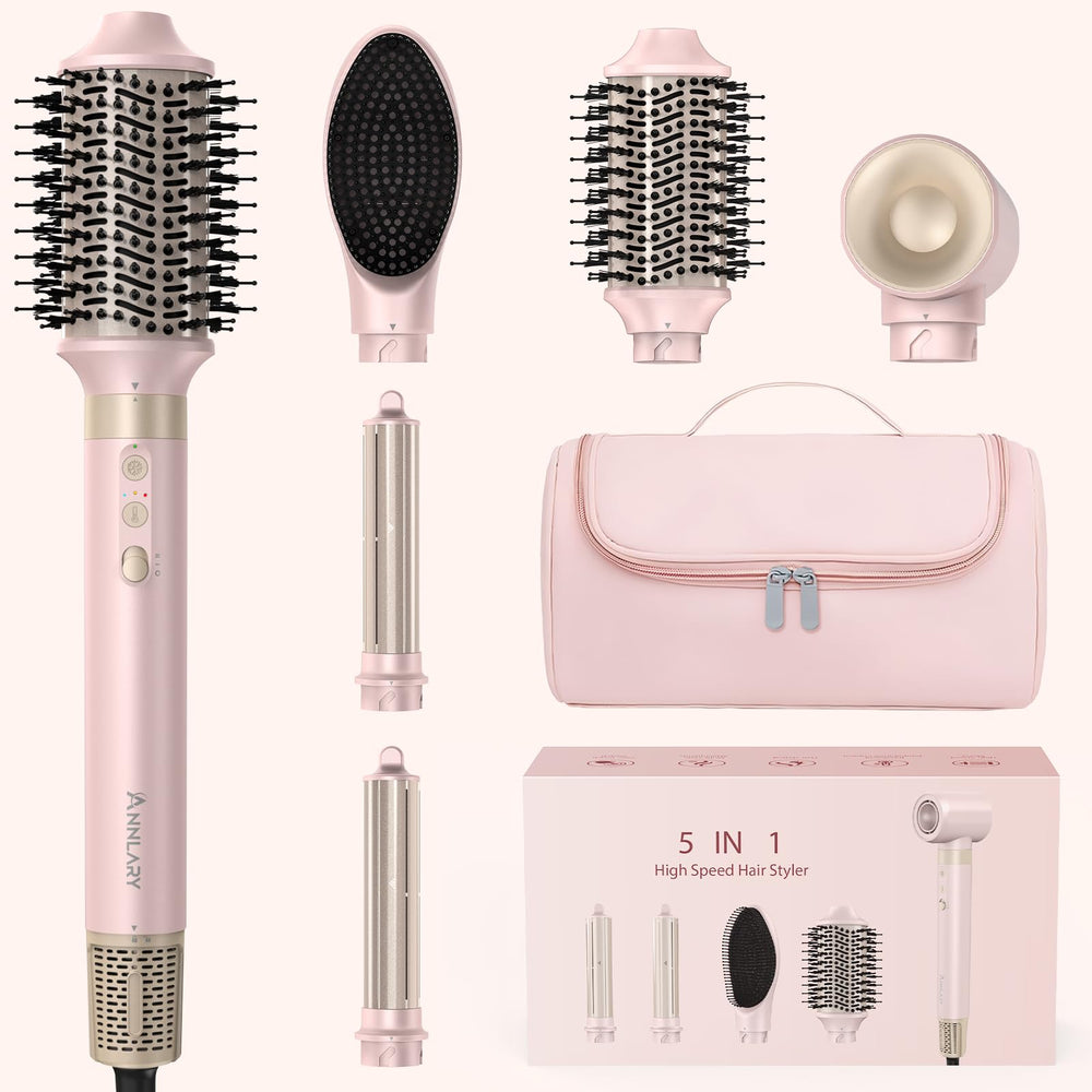 ANNLARY hot air styler with dryer attachment delivers rapid salon-style blowout.