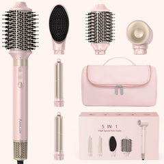 ANNLARY hot air styler with dryer attachment delivers rapid salon-style blowout.