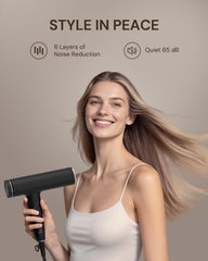 ANNLARY Plasma Ion Hair Dryer folded for travel and compact packing