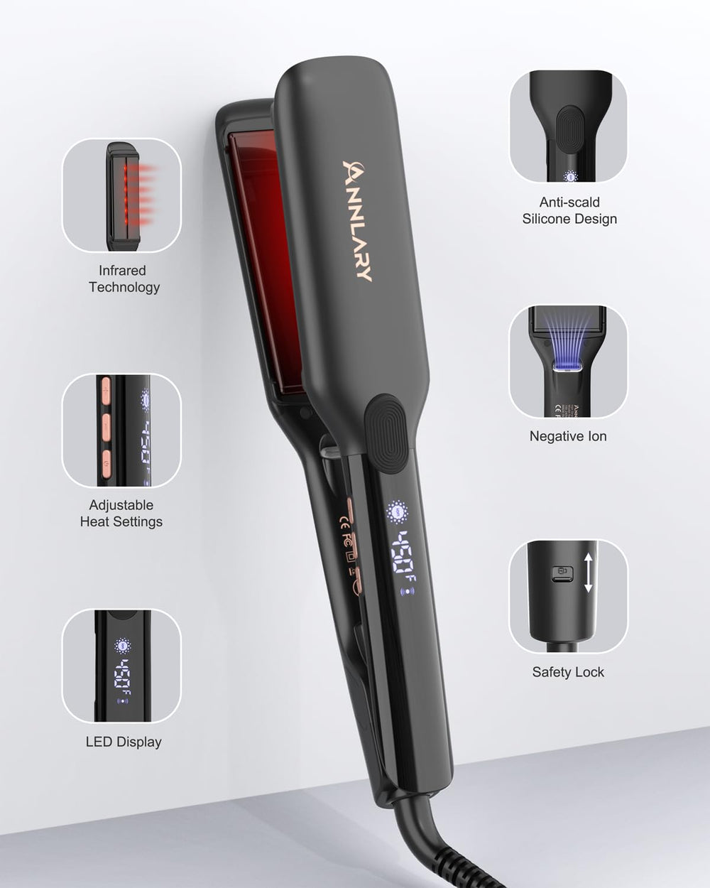 ANNLARY travel-friendly design with auto shutoff for safety