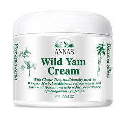 ANNAS Wild Yam Cream tube showcasing smooth application for daily skin support