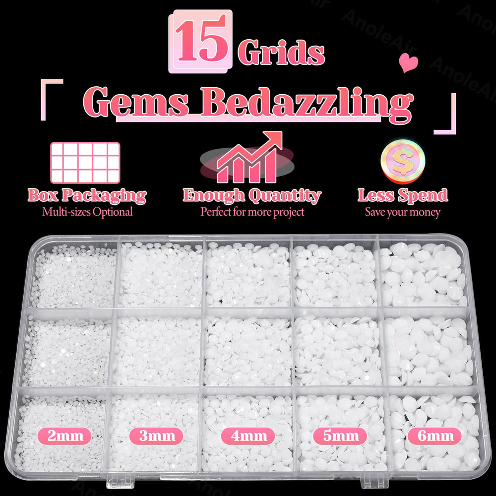 AnoleAir rhinestones 3mm flatbacks ideal for jewelry and crafts.