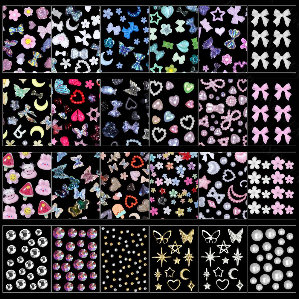 Anower 3D nail charms heart provide versatile accents for nails and crafts