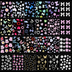 Anower 3D nail charms heart provide versatile accents for nails and crafts