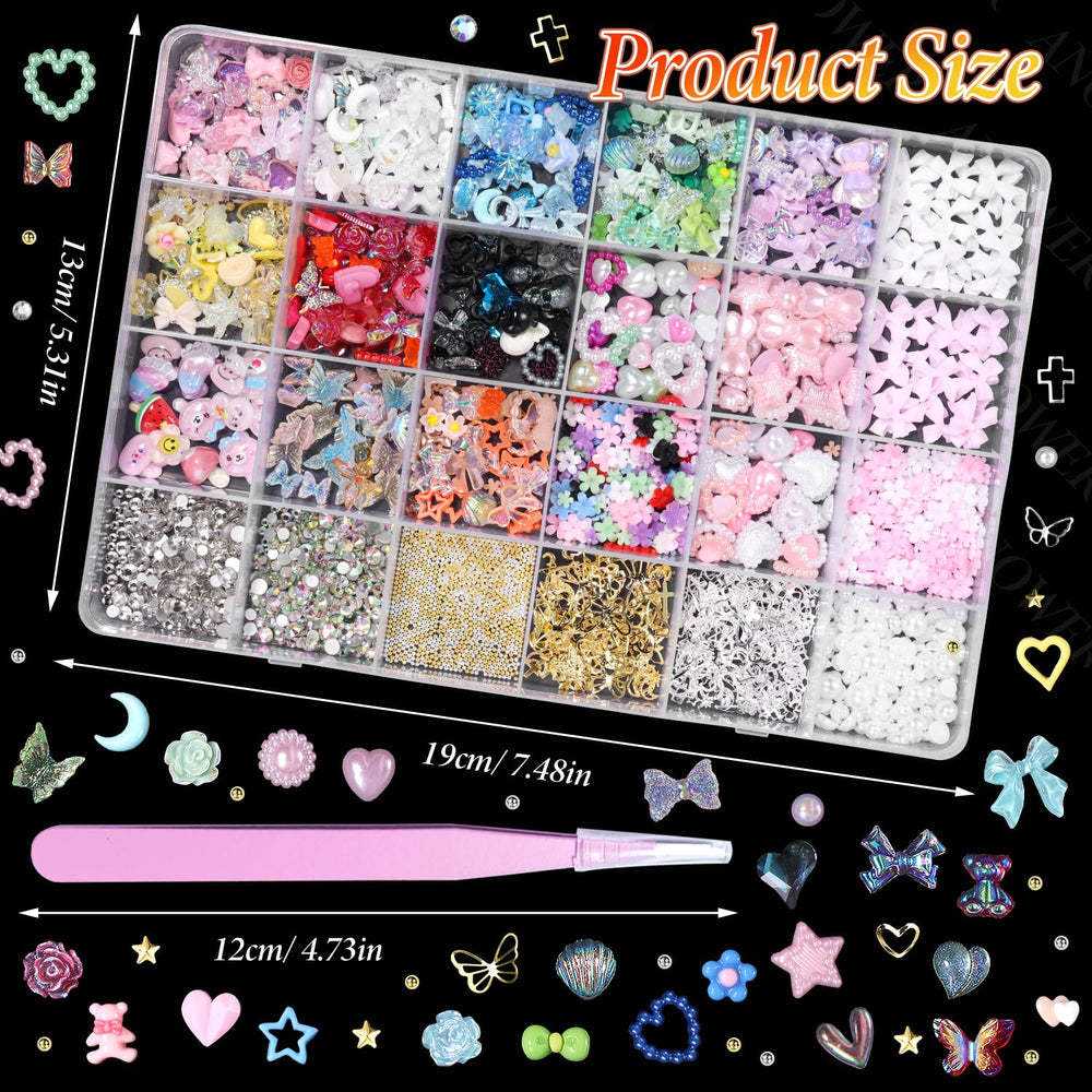 Anower 3D nail charms star brings sparkle to gel and acrylic art