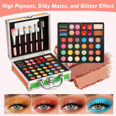 Anpro 24-color eyeshadow palette close-up with rich pigment