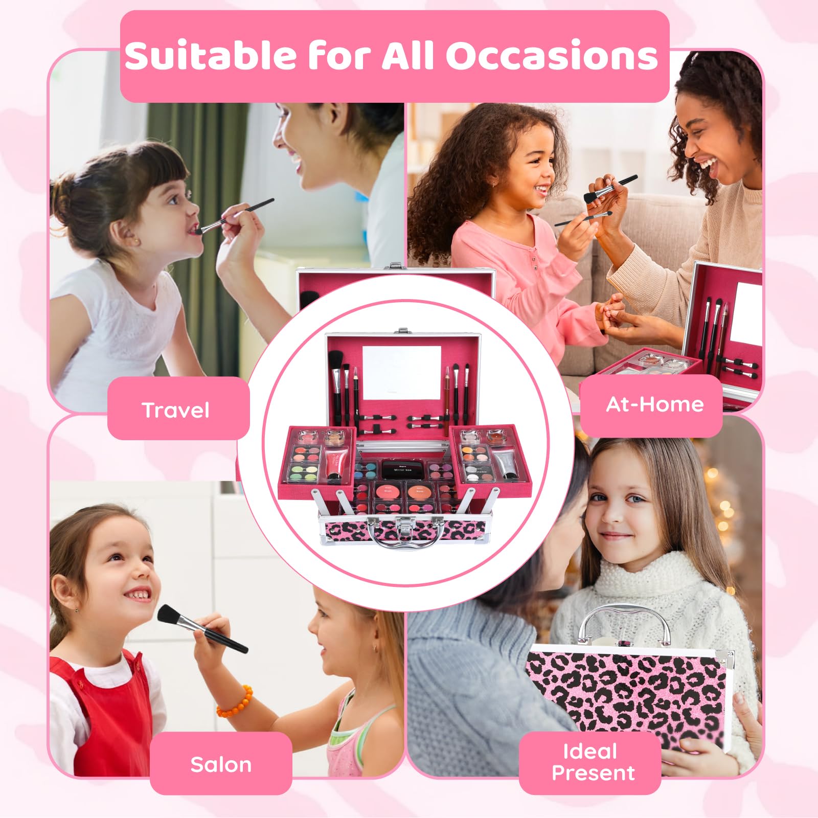 Anpro pink and silver glitter gels add festive sparkle