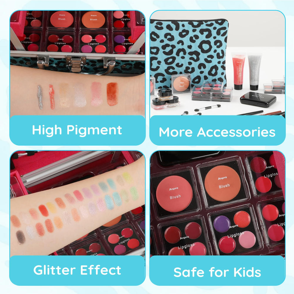 Anpro pro teen makeup set brushes for precise application