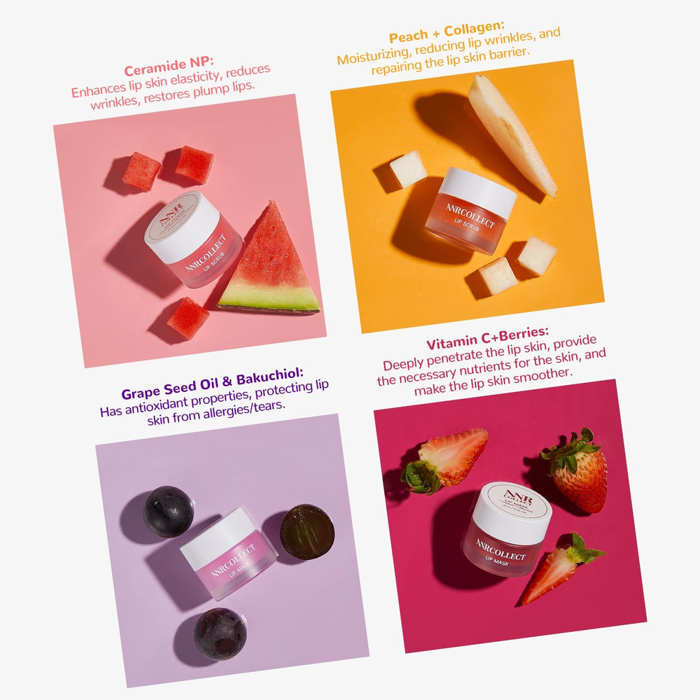 ANRCOLLECT lip mask night routine image conveys overnight hydration benefits