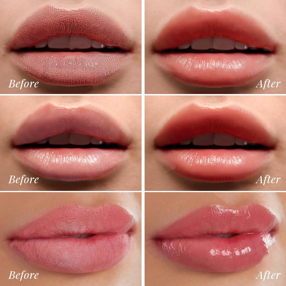 ANRCOLLECT lip scrub application close-up shows gentle sugar exfoliation in action